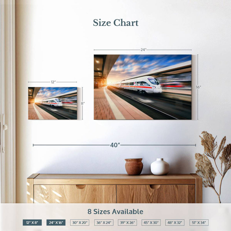 Mehar High Speed Train, 16" H x 24" W
