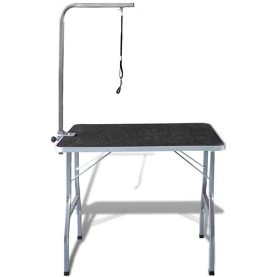 Table de toilettage portative pour chien avec roulettes