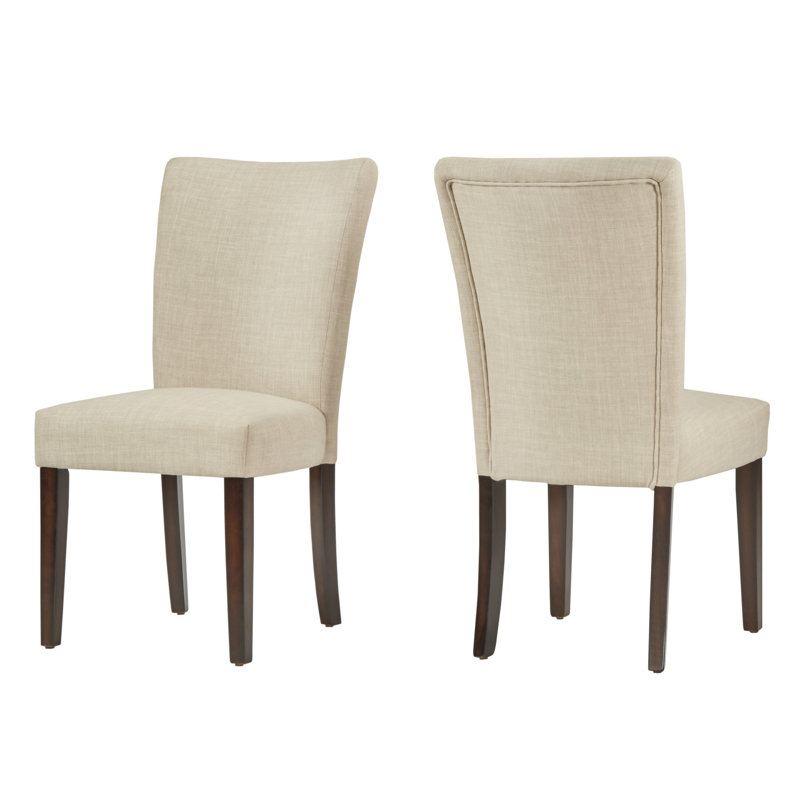 Lancaster 20.5'' H Upholstered Parsons Chair, Linen Beige 