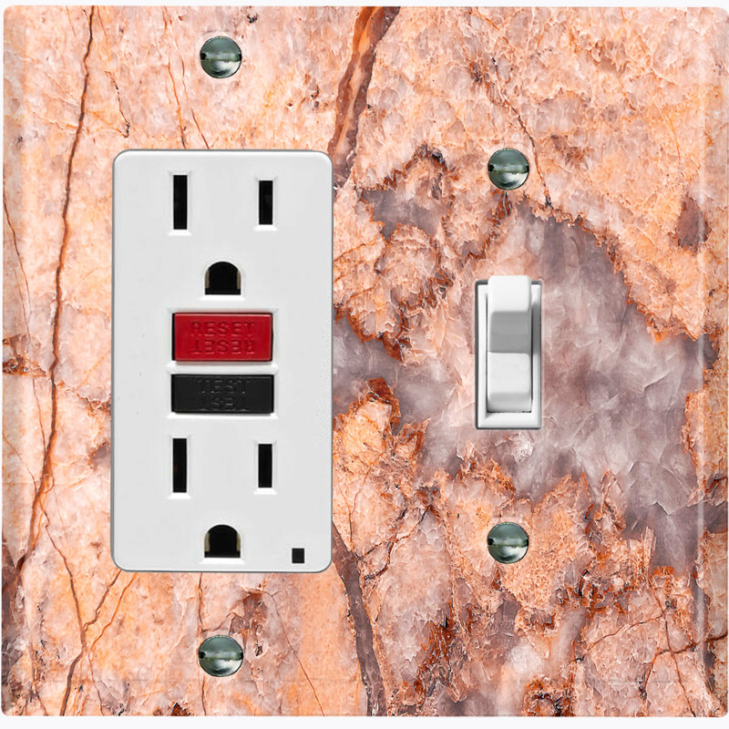 Plaque murale 2 bandes, Rose/beige