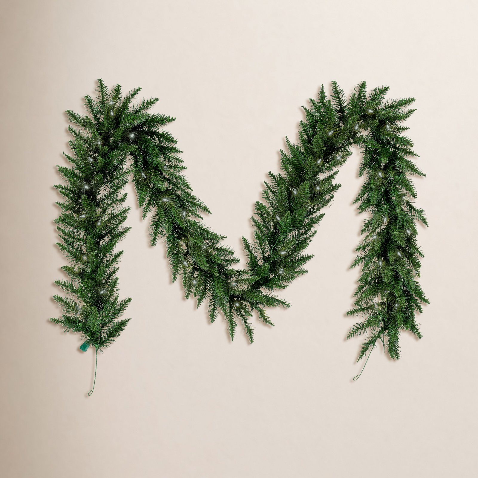 Oberlander Lighted Faux Fir Garland, 108'' L