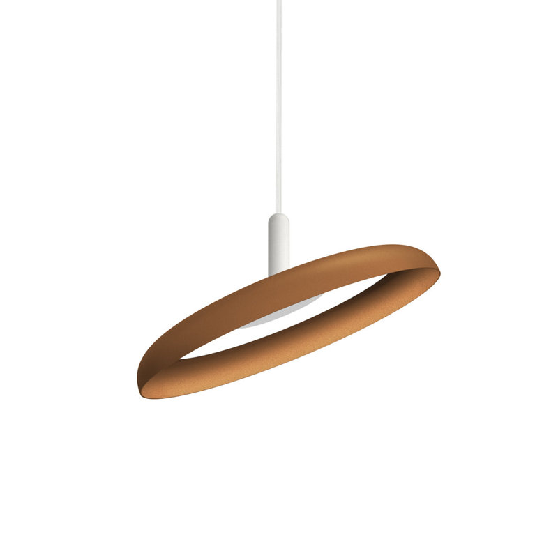 Nivél 1 - Light Single Dome Pendant, Terracotta, White, 120" H x 15" W x 15" D