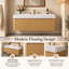 Meuble-lavabo mural avec lavabo en céramique intégré, armoire de rangement suspendue avec 3 trous prépercés pour robinetterie, chêne-2008991119