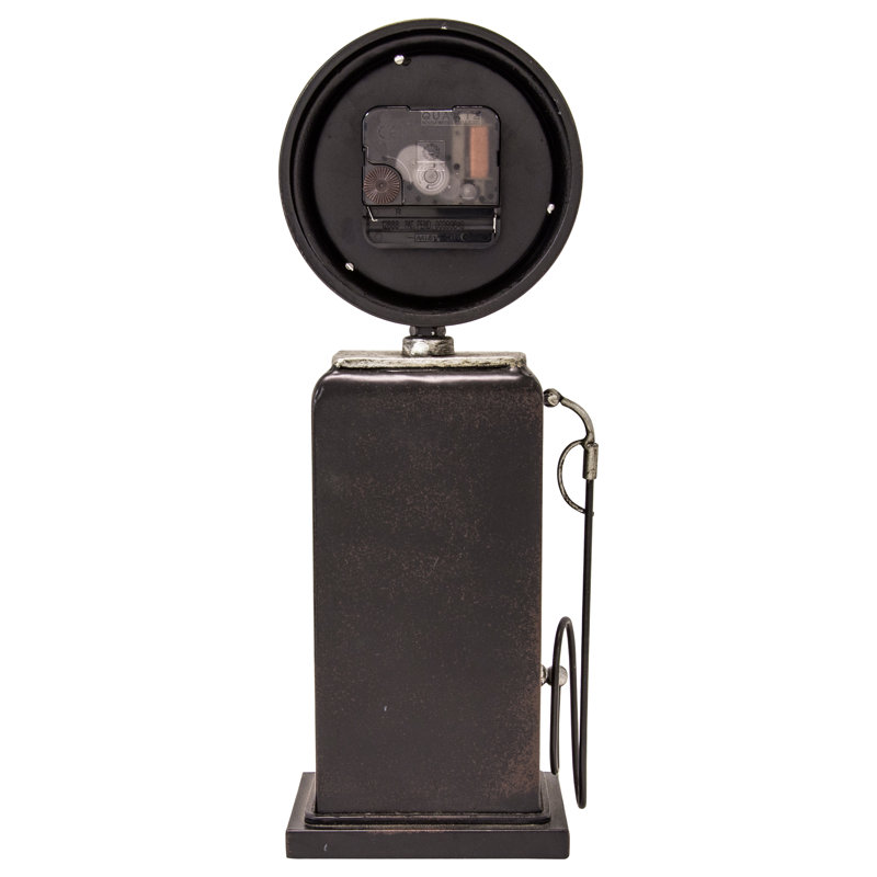 Analog Metal Quartz Movement / Crystal Tabletop Clock in Black