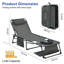 Fauteuil de bronzage face cachée avec trou d'accoudoirs, chaise longue pliante réglable à 5 positions pour bronzer (noir, 2 pièces)-1644947105