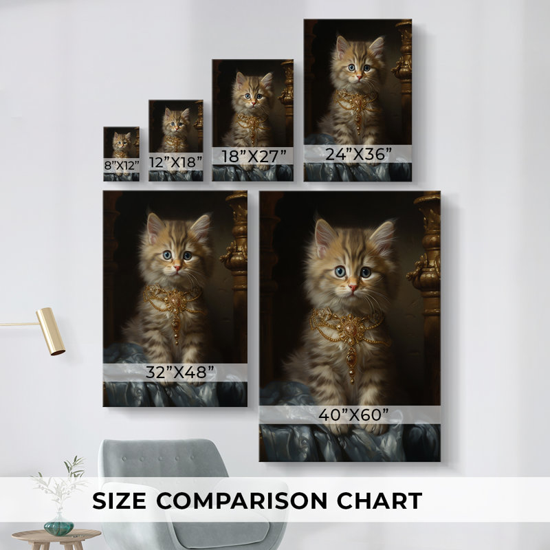 Série royale d'animaux LXVI - ensemble de toiles tendues avec châssis Premium - prêt à être accroché