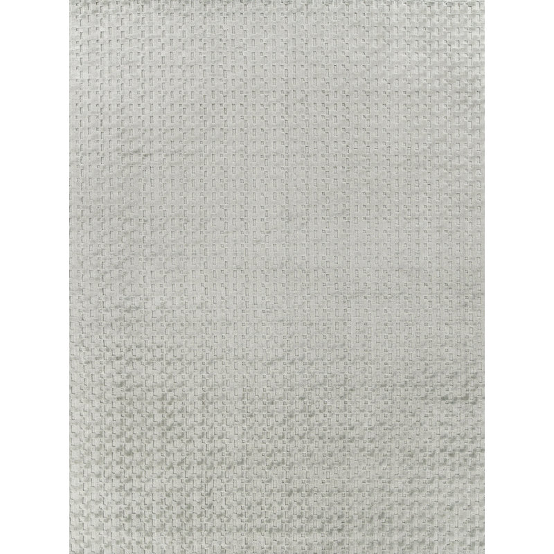 Monroe Silk Geometric Area Rug in Light Green, Rectangle 2' x 3'