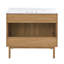 Classe 36" Freestanding Bathroom Vanity in Brown Oak with 3-Hole Widespread Sink Top-1363476404-1363476233-1363476247