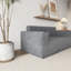 Assise rapide en mousse de velours côtelé gris à 3 places pour assemblage rapide, velours côtelé, mousse,