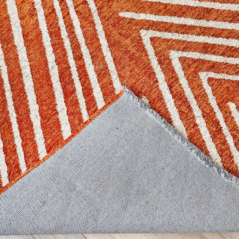 Tapis en coton tissé lavable Alfa Rich Roemer, Rectangle 4 pi 1 po x 5 pi 9 po