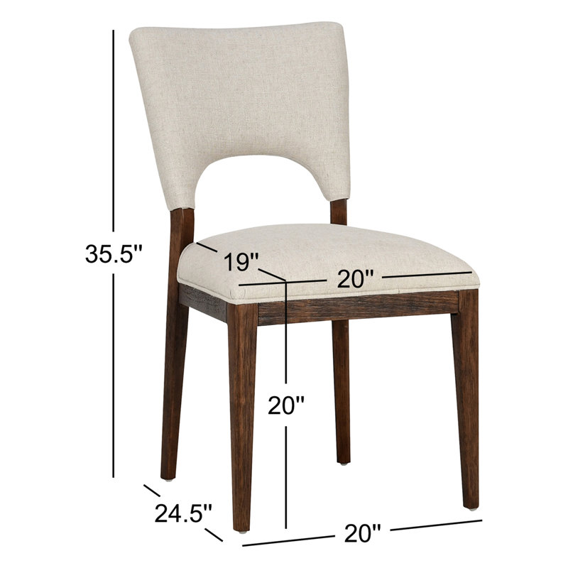 Mitchel Upholstered Dining Chair, Brown, White