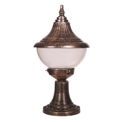 Traditional Outdoor Wall Lamp, Brown ABS Body, 19.7 x 10.6 inches | Polycarbonate Cap, E27 Socket Max 40W | IP65 Weatherproof, Nostalgic American Industrial Design, Perfect for Patios & Gardens