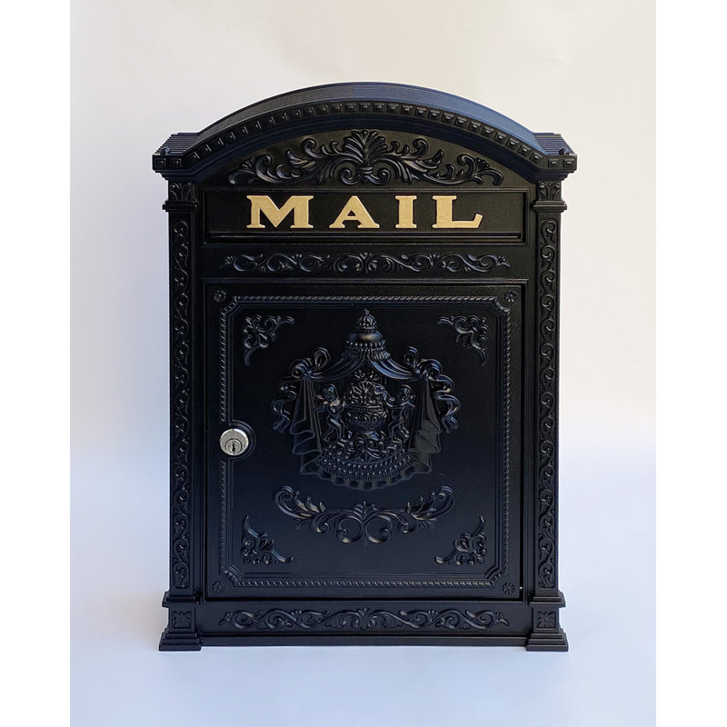 Boîte aux lettres murale en aluminium, Noir