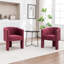 Chaise courbée en velours 29,13 po de hauteur-2142865527