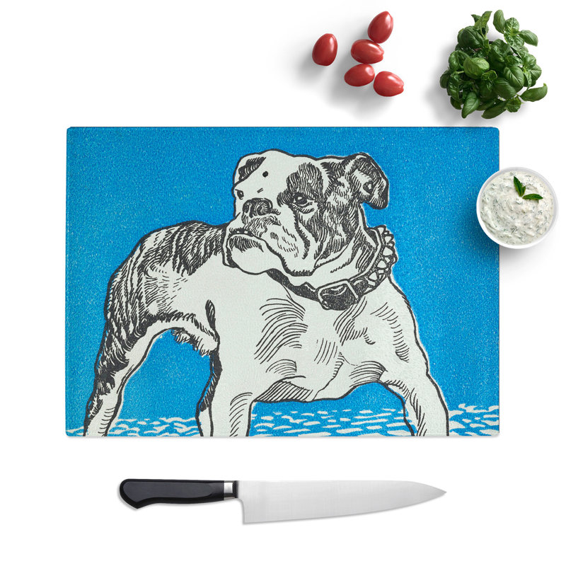 Bulldog by Moriz Jung Chopping Board, 0.4cm H x 28.5cm W x 39cm L