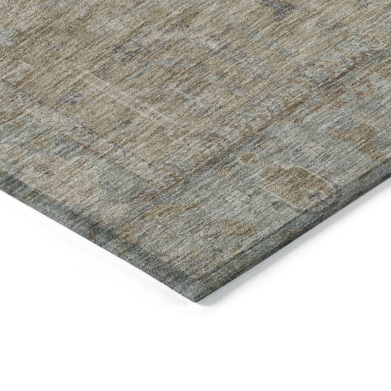 Tapis brun clair intérieur / extérieur lavable à la machine Cicel ACN1135, Rectangle 1 pi 8 po x 2 pi 6 po