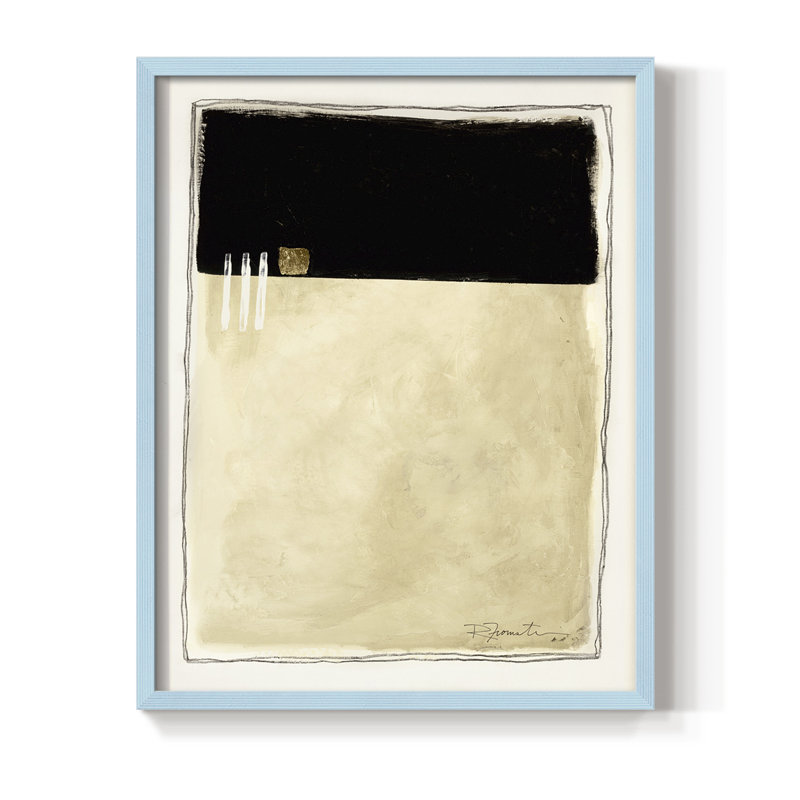 Reproduction encadrée Inner Musing II - bois massif, H 10 po x l 8 po, Bleu