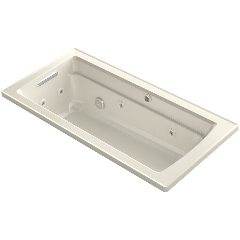 Archer Drop-in Whirlpool and BubbleMassage Air Bath, Amande