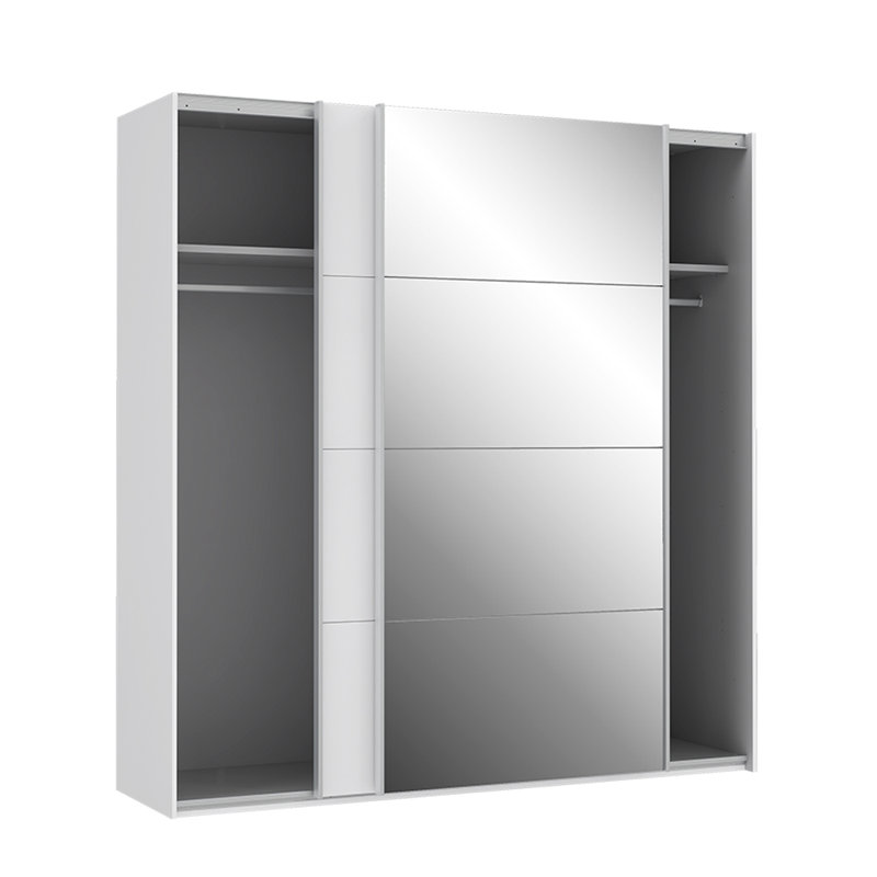 Angellee 2 Door Manufactured Wood Wardrobe, 210.5 cm H x 200.1 cm W x 61.2 cm D