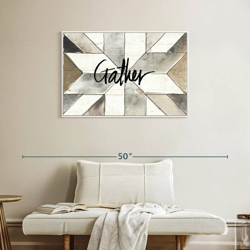 Farm Memories Gather, Cadre flottant blanc, 37 po x 25 po