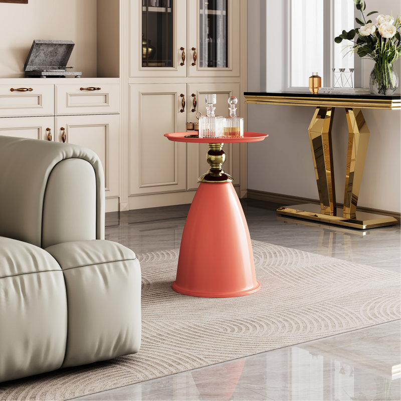 Table en fer - rouge, style minimaliste, peu encombrante pour le bureau, côté rouge, compacte, élégante et facile