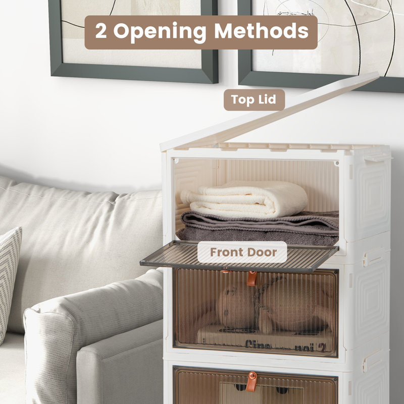 4 Pair Stackable Shoe Storage Box