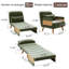 Fauteuil-lit convertible, passage de 3 secondes à la méridienne ou au petit lit, dossier réglable, idéal pour les petits espaces-2060058120