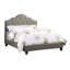 Lit de tête de lit ajustable, tapissier gris, cadre de lit en bois avec cadre de lit tapissier