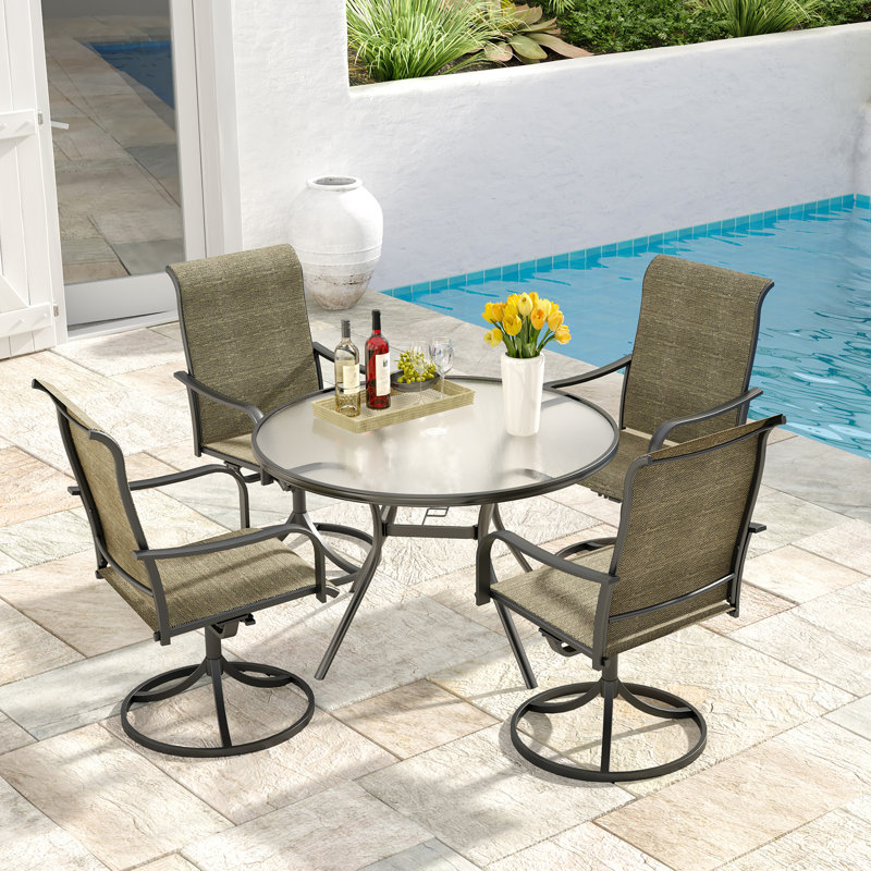 high table patio set with umbrella Amish Poly 42
