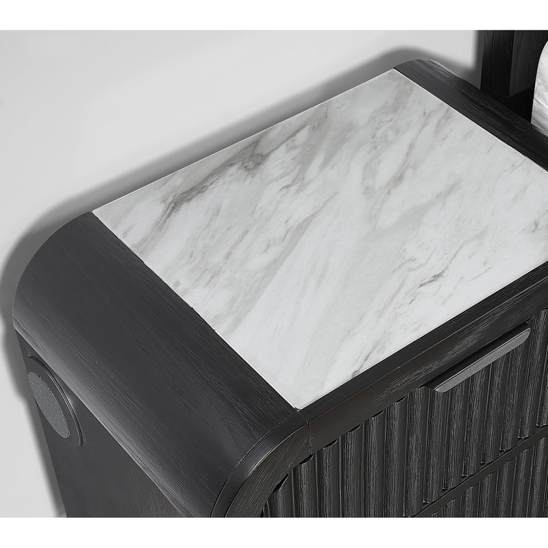Commode blanche et noire Beverly