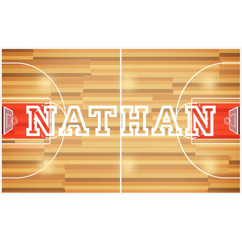 Adhésif décoratif pour les tribunaux de basket-ball personnalisés, H 12 po x l 21 po