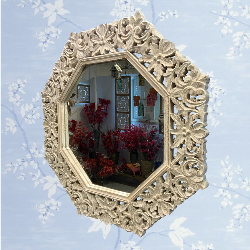 Wood Flat Wall Mirror