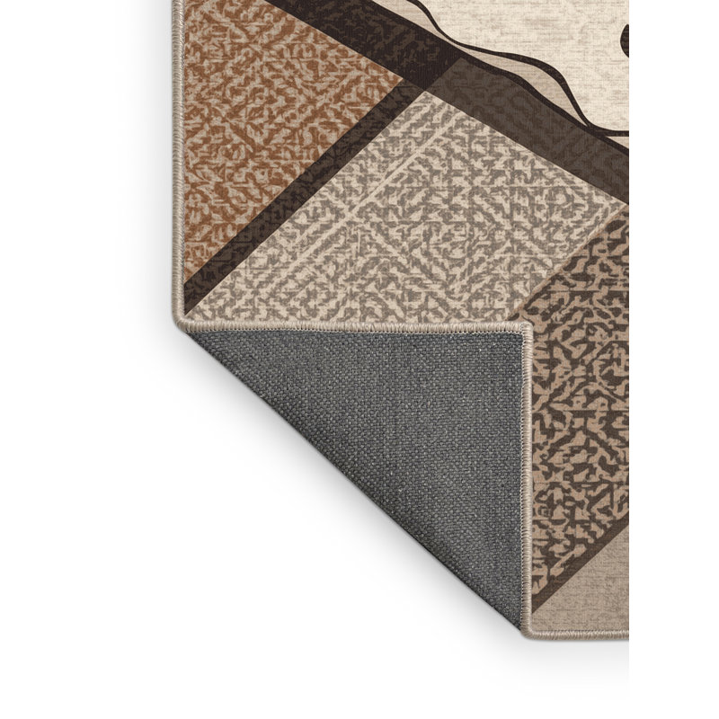 Tapis marocain décontracté doux et moelleux en laine beige, 5 x 8