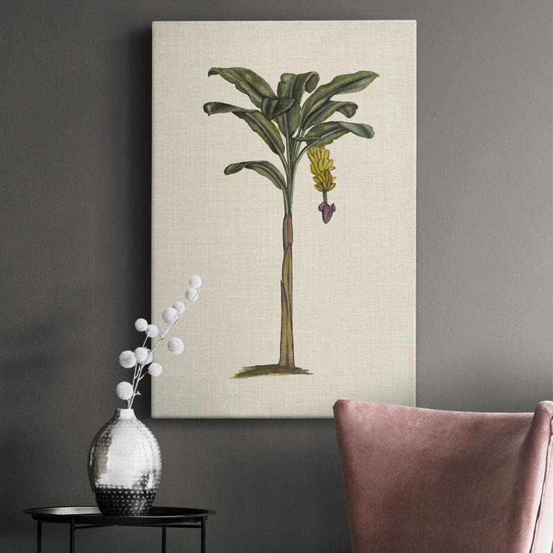 Peinture sur toile tendue, AU CH British Palms III, H 18 po x l 12 po x P 1 po