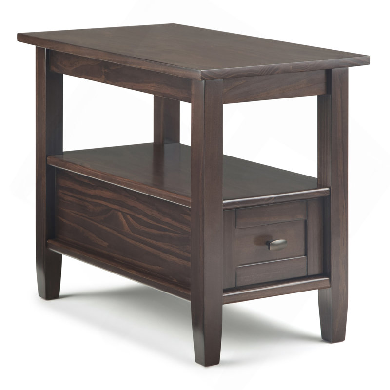 Table d'appoint transitionnelle Warm Shaker, Brun tabac