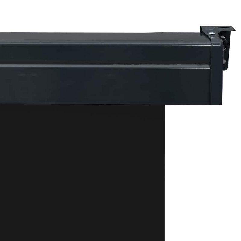 Écran d'intimité rétractable avec auvent rétractable, H 98,4 po x l 63 po, Noir