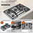 Trifecte 20" 22" 24" 30" 36" 40" 48" 60" Silver Smart Dual Fuel 5 Burner Cooktop with Dual Size Power Burner and with Downdraft Ventilation