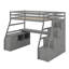Lit mezzanine simple avec 7 tiroirs, tablettes et bureau-2012853473