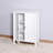 Bathroom Floor Storage Cabinet With Double Door Adjustable Shelf, White