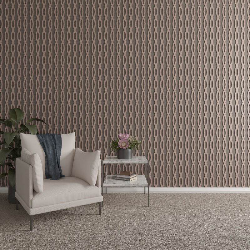 Ensemble de panneau mural décoratif à lattes réglables en bois Rakaia, H 94 po x l 2,5 po x P 0,25 po, Noyer