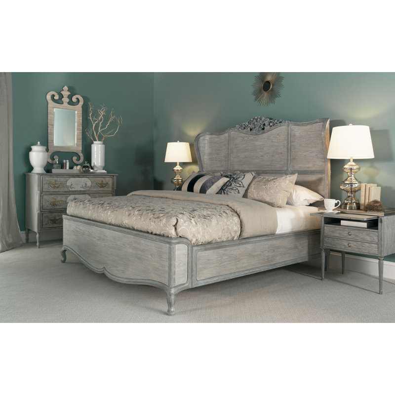 Arlingham Solid Wood Wingback Bed