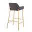 Tabouret de bar à hauteur fixe en métal et tissu - ensemble de 2-1615248649
