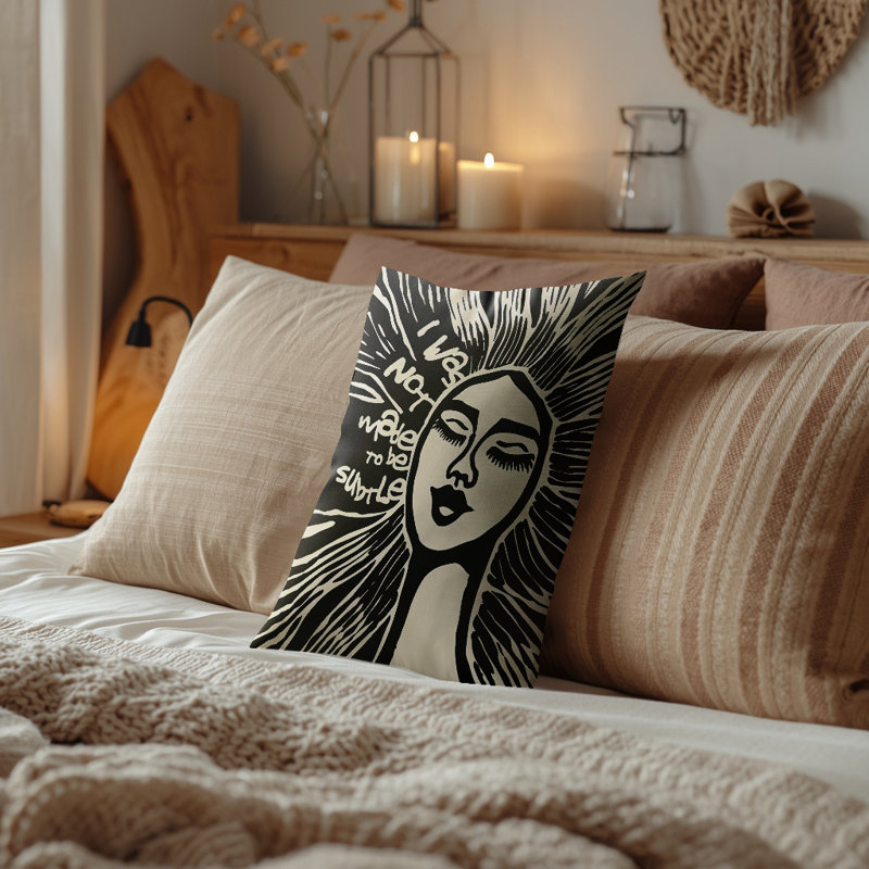 Oreiller en faux bois Roxanne