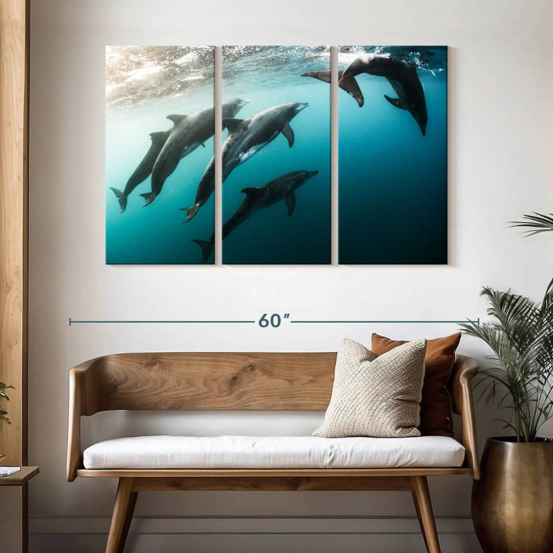 Brampt Dolphin Playmates, 32" H x 50" W