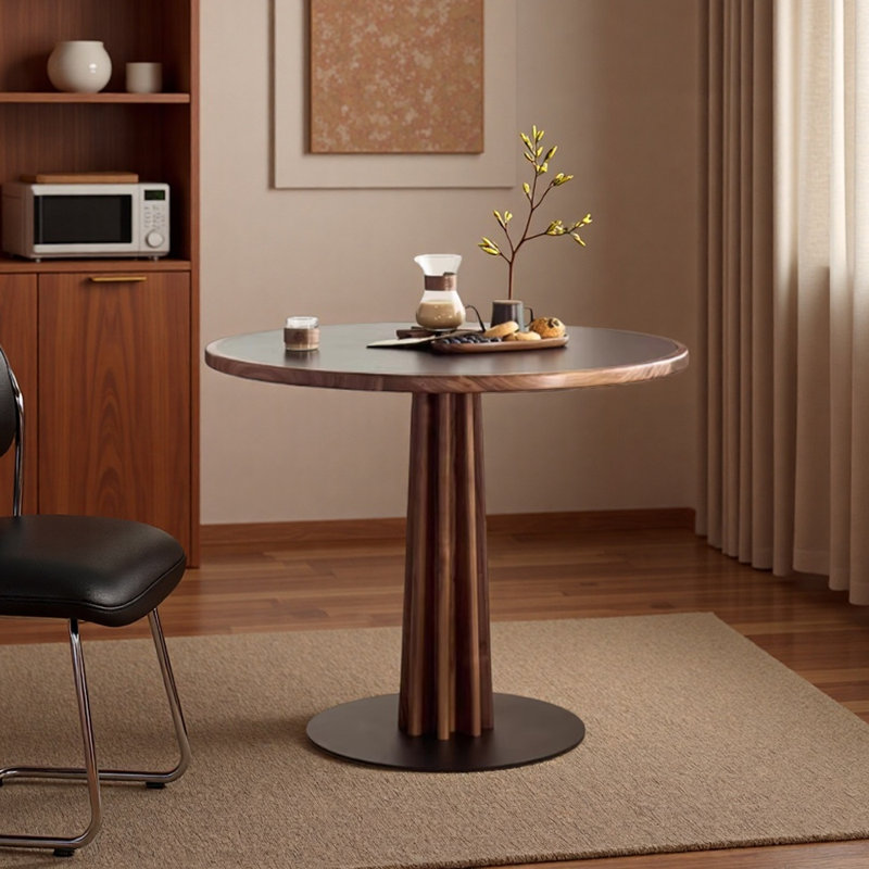 Table haut de gamme en noyer américain, H 29,52 po x L 39,37 po x l 39,37 po