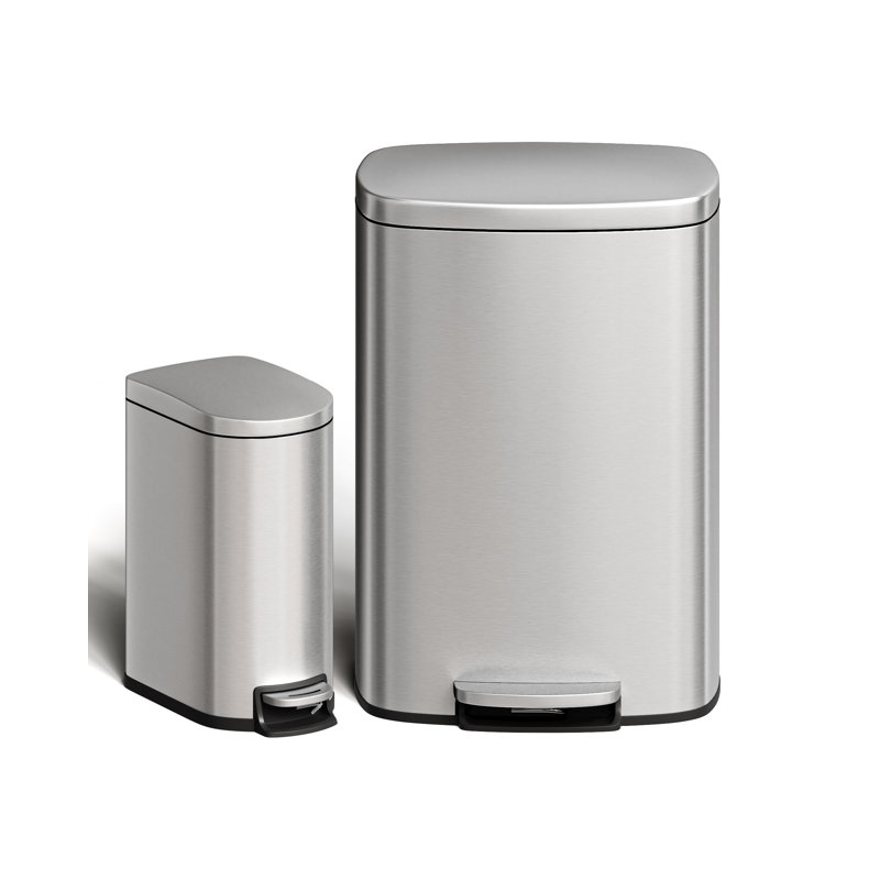 Stainless Steel Kitchen Trash Can - 13.2L