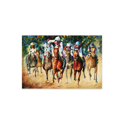 " Horse Race " Acrylic Painting