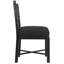 Chaise d'appoint en bois massif noir Lobos