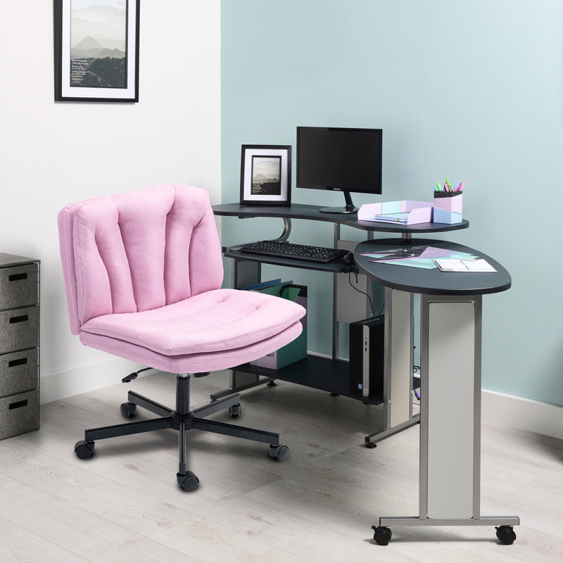 Fauteuil de bureau ergonomique Criss, Rose, Lin lin