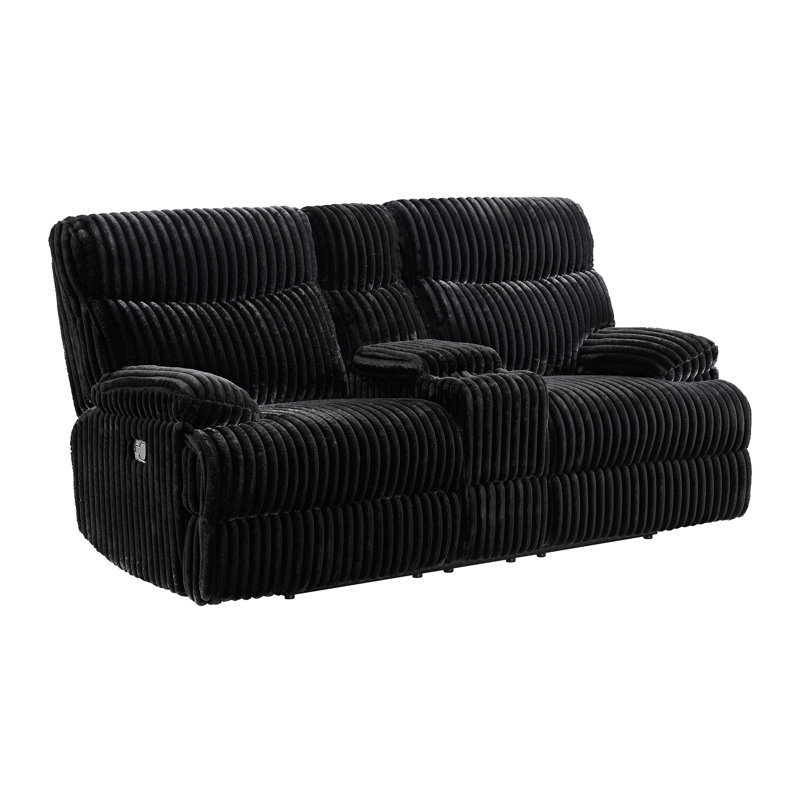 Causeuse Cordon Motion avec console en noir Masis